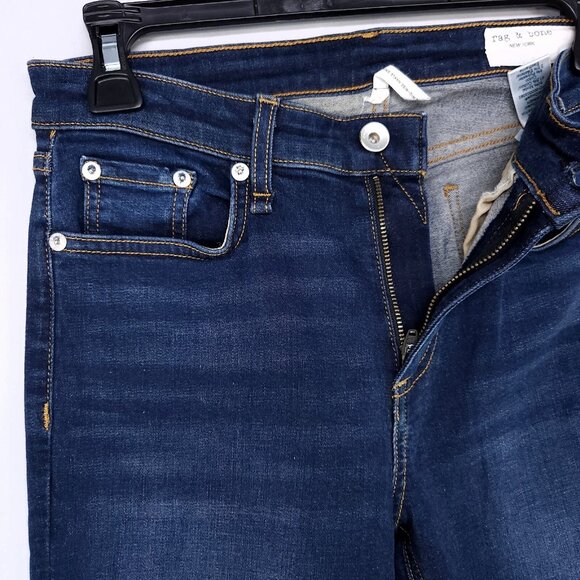 Rag & Bone Jeans Women’ S 27 Cate Mid Rise Ankle Skinny Dark Wash Blue Denim - Picture 4 of 14